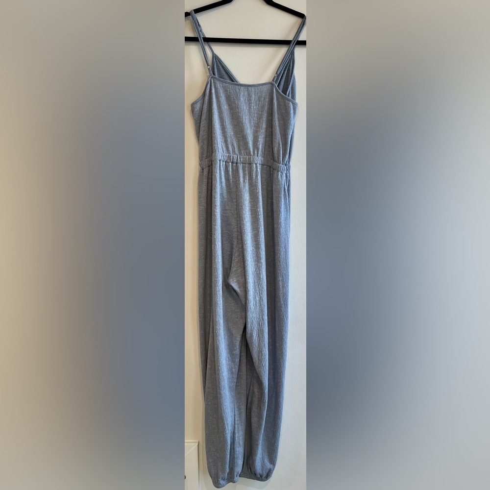 Hem & Thread Light Blue Jogger Jumpsuit  Lightweight - Picture 2 of 10